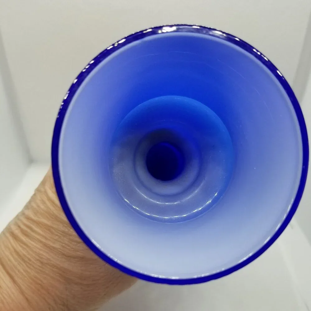 Vintage Enesco Deep Blue Cased Vase